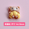 Cute resin suitable for photo sessions, accessory, handle, phone case, hairgrip, jewelry, with little bears, delicacies, handmade