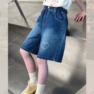 女童潮搭五分中裤子儿童洋气牛仔短裤大童装热裤女孩2025夏装新款