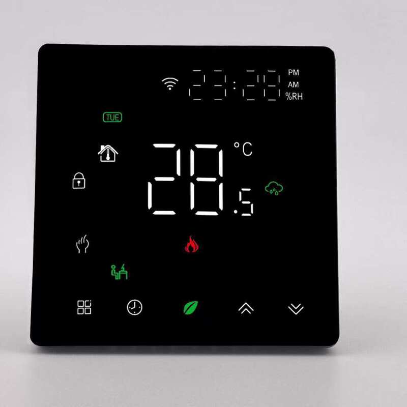 WiFi Smart Thermostat for Electric Floor Heating and Wall-Mounted Boiler LCD Temperature Control Panel APP Smart Voice Thermostat WiFi Smart Thermostat for Electric Floor Heating and Wall-Mounted Boiler LCD Temperature Control Panel APP Smart Voice Thermostat