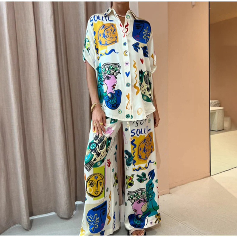 Daily Women's Casual Printing Polyester Printing Pants Sets Pants Sets display picture 2