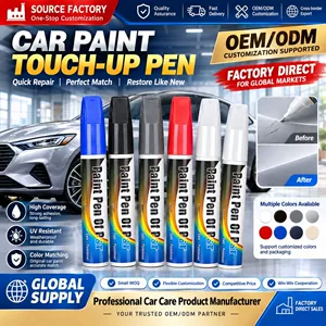 Cross-border new car touch-up paint pen, pearl white and black, scratch repair paint and clear coat set, directly from the factory, customizable