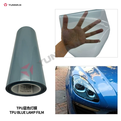 Tpu Headlight Film Light Black Dark Black Smoked Black Light Gray Tph Car Headlight Protective Film Cross-Border Wholesale Factory Direct Sales (Car headlight protective film) - tpu-blue-75mil-3-years-warranty-031m