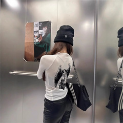 纯欲高级感长袖T恤女秋季新款内搭打底衫可外穿辣妹修身显瘦上衣