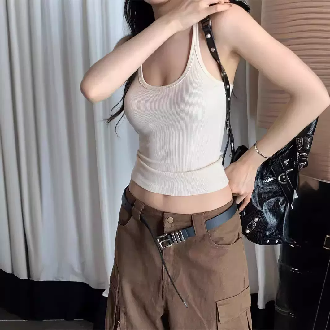 小吊带辣妹打底背心女2024夏季新款纯欲性感内搭美背外穿显瘦上衣