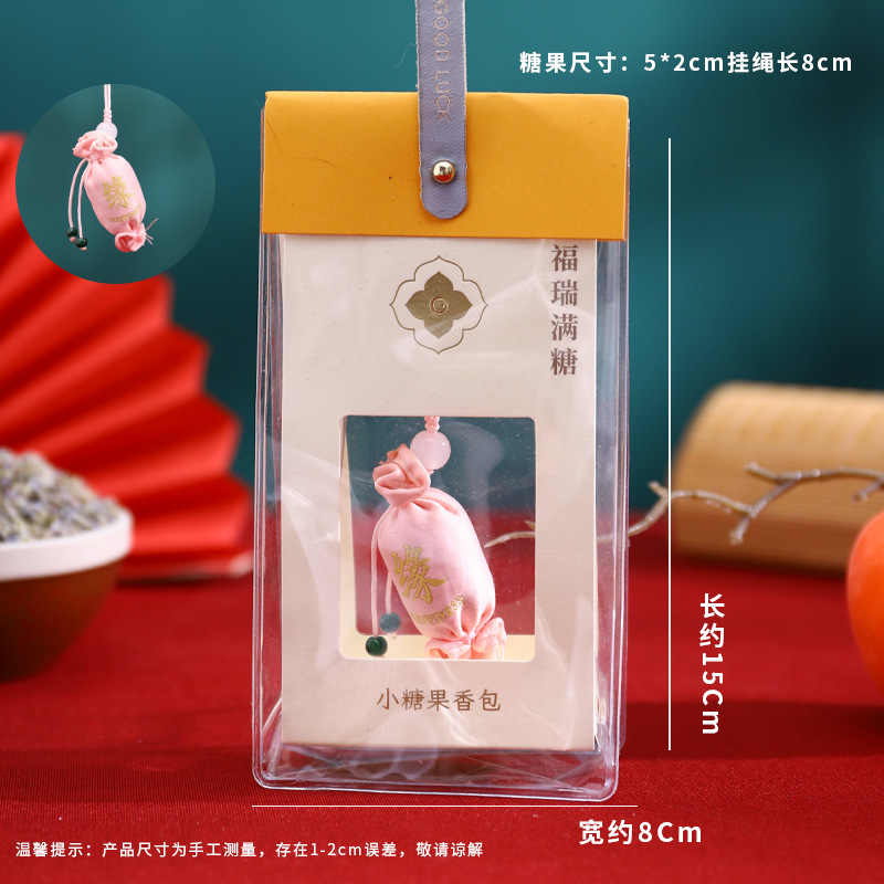 Persimmon Ruyi caramelo conejo bolsita Persimmon bolsita bendición portátil mini bolsita adornos regalo colgante