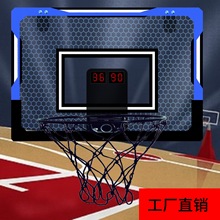 儿童篮球板计分计时灯光遥控LED灯音乐篮球架篮球框悬挂式可扣篮