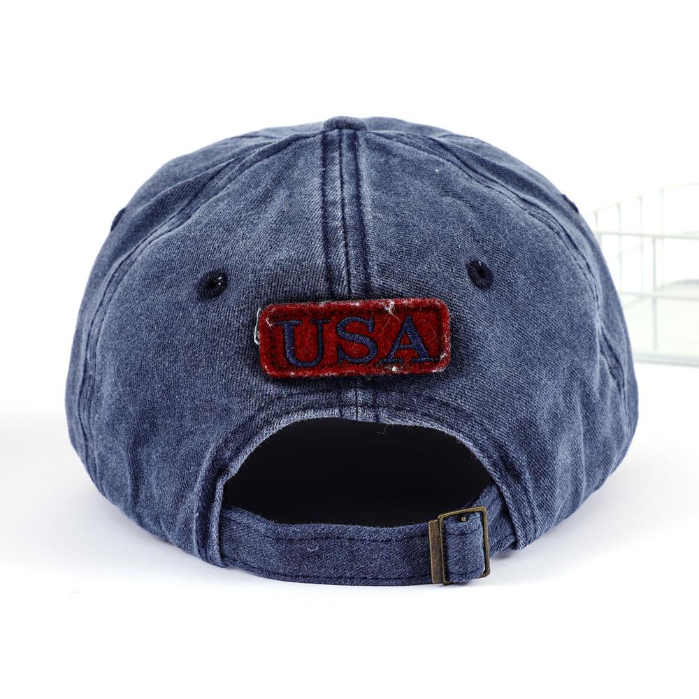 Europa y América lavada vieja gorra de béisbol americana bordada casquillo enarbolado gorra de béisbol bordada