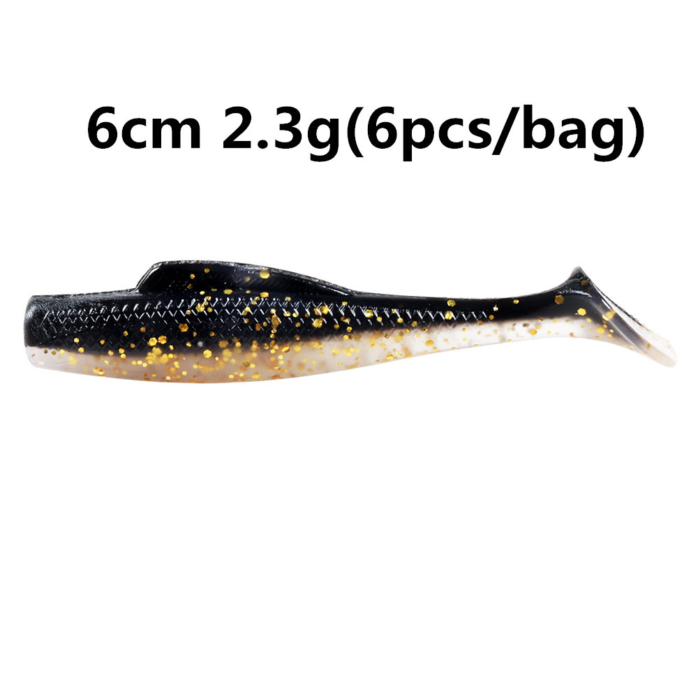 TPR cebo suave T cola flotante Luya gusano suave 6 pack MAN6cm8cm 10cm MinnowZ zman cebo suave