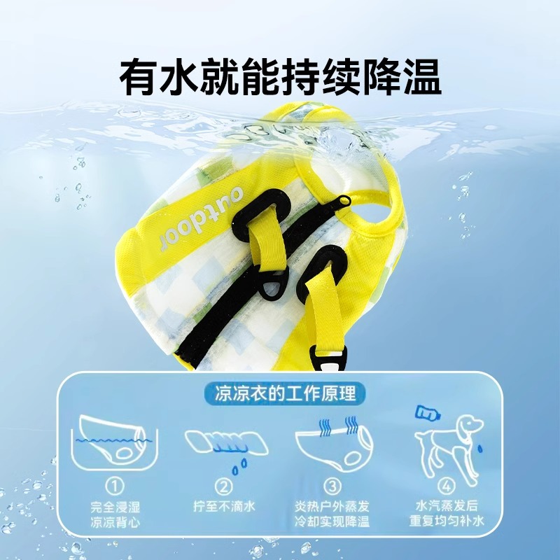 Ropa fresca de malla de enfriamiento de perro de primavera y verano, ropa fresca de tracción, ropa de protección solar de dos pies para perros pequeños y gatos, ropa para mascotas