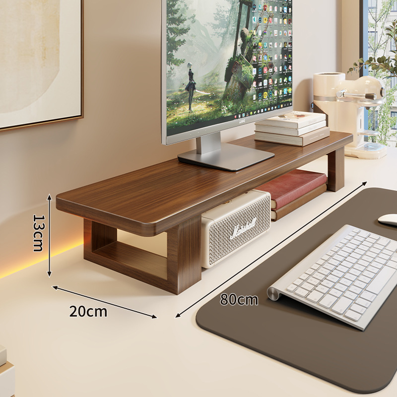 Soporte Elevador para Monitor de Madera MDF para Oficina y Escritorio