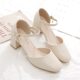 Summer Women's Summer Sandals with Square Tops with Buckle Buckle and High Heeled Fairy Shoes 2024 New