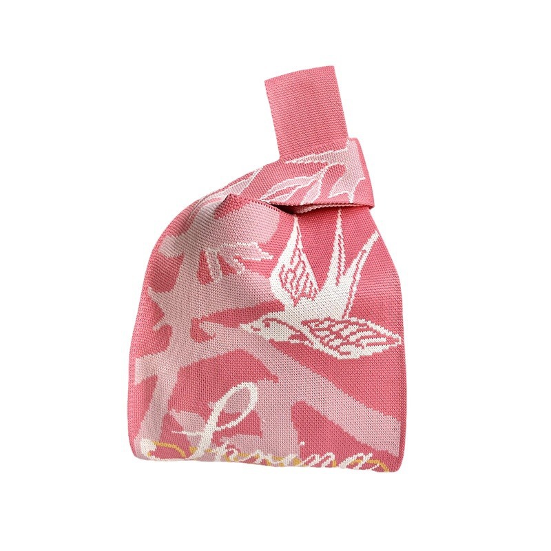 Bolso de punto de flores versión coreana del bolso de hombro de diseño de nicho de moda ins