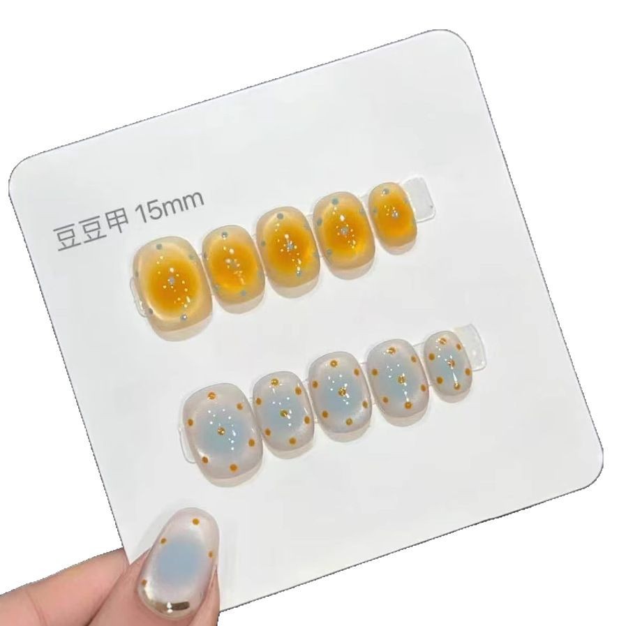 [Queso de sal marina] Estilo AB azul y amarillo con ojos de gato de lunares de Kluli, armadura de pato mandarín hecha a mano