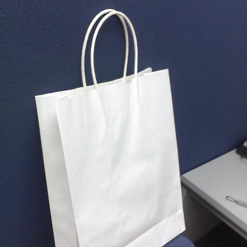 浙江省海德堡胶印厂家大量订 做白卡纸白牛皮纸袋子 定 制