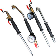 现货供应 带表轮胎打气嘴汽车轮胎充气咀摇把式快速充气杆配件