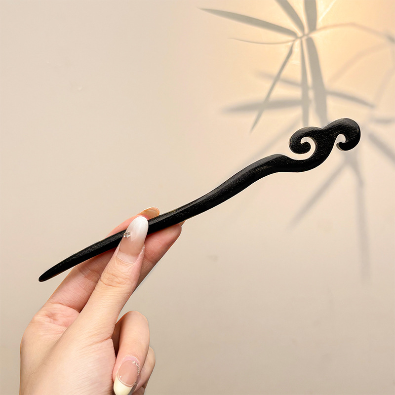 Retro simple nicho de alta estética oriental diseño de cabello de flores de frascos de estilo antiguo cabello