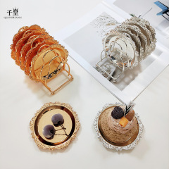 千皇ミニケーキ皿cupcake小皿バーコースターキッチン用品ソフトウェディングアクセサリー3126
