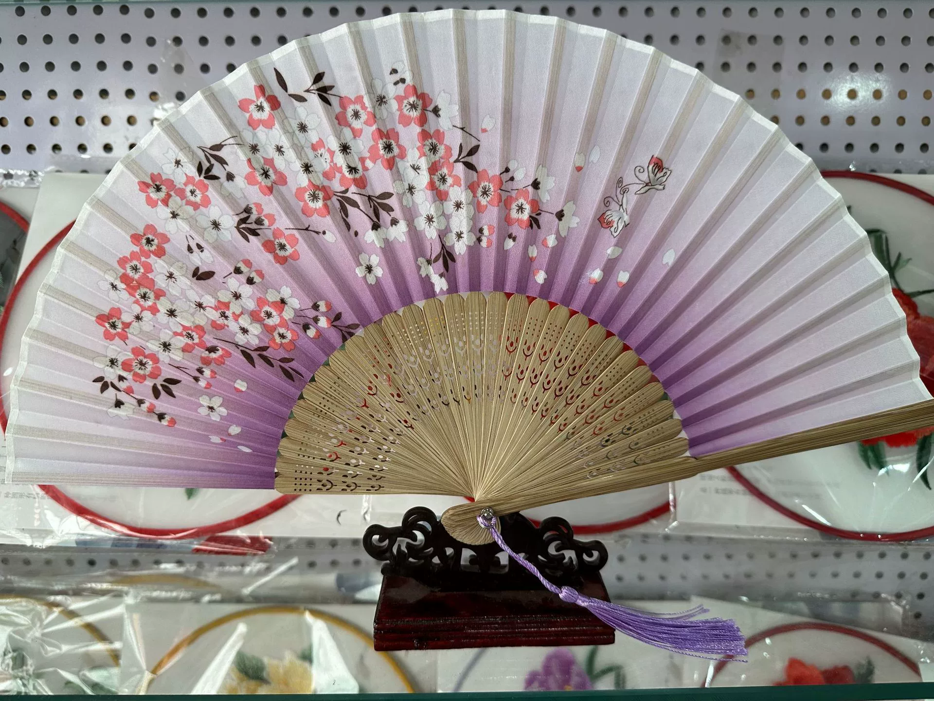 Folding Hand Fan Hanfu Style, Silk-screen Print, High-definition Patterns, Fine Workmanship