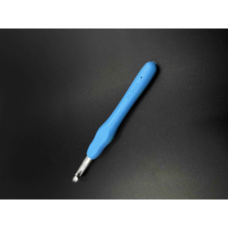 Juego de Agujas de Ganchillo de Aluminio con Mango de Plástico para Tejer Suéteres