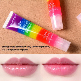 Romantic Bear Lip Gloss Rainbow Rainbow Lip Gloss Hose Colorful Only for Export Lip Balm