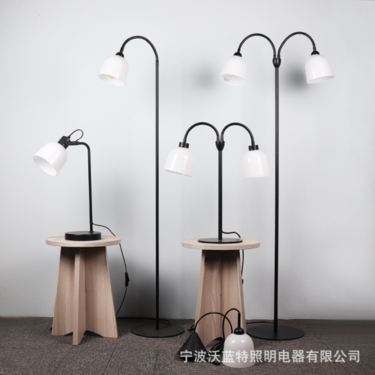 lámpara de escritorio de vidrio lámpara de piso base metálica lámpara de clip fábrica directa