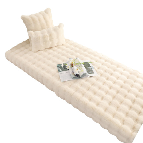A set of  new style, high-end, fluffy, thick balcony cushions with a window sill pad, window sill blanket, and seat cushion.