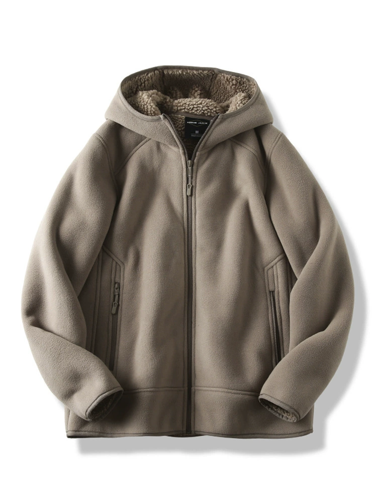 Гововяжий 500 г кашемир имитация кашемира ветрозащитный теплый осенний и зимний мужской повседневный куртка с капюшоном куртка хлопчатобумажная одежда