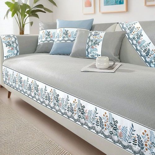 Summer sofa pad ice silk cool mat anti-slip sofa cover cushion modern straight back cover cloth napkin