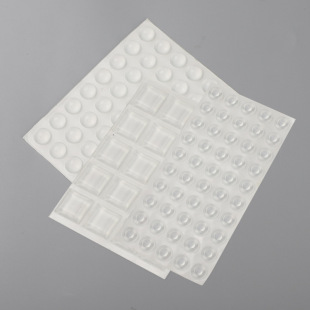 Self-Adhesive Table and Chair Silicone Anti-Collision Particle Door Handle Transparent Round Shock-Absorbing Silicone Anti-Slip Gasket with Silicone Foot Pads