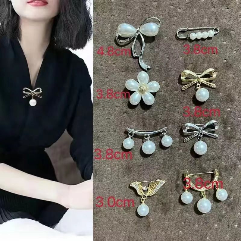 おしゃれなブローチ、エレガントなスカート、露出防止加工品、高級女性用コサージュピン、女性用襟ピン、カーディガン固定用|undefined