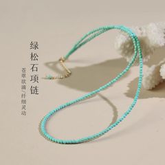 本物のターコイズネックレス女性と男性のためのニッチデザイン 2 ミリメートルミレットビーズペンダントサザンレッドブレスレットストリングルースビーズパール