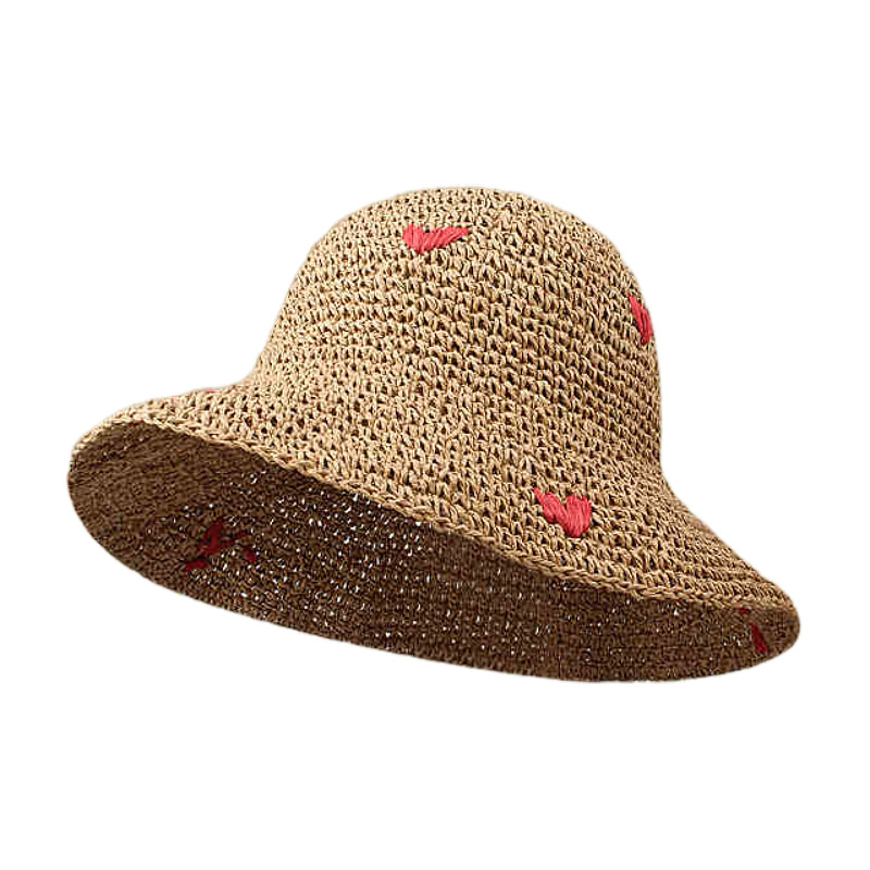112g Weight Straw Hat Hats Type Casual, Outdoor Occasion Papyrus Material Bow Knot Pattern Spring&Summer Season Women's Gender Hawaiian, Tropical, Sweet Style Curved Eaves, Ruffles Rim Women's Hawaiian Tropical Sweet Bow Knot Curved Eaves Ruffles Straw Hat 22