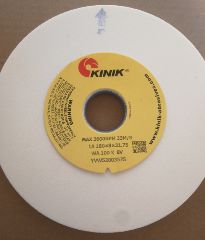 批发中国砂轮白刚玉白色金力砂轮KINIK180*8*31.75 80K100K120K