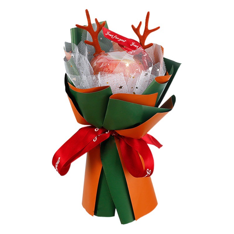Tang De regalo de Navidad Nochebuena Navidad fruta hecha a mano bricolaje Apple ramo material paquete TikTok mismo estilo