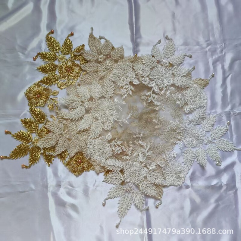 European-Style Festive Floral Beaded DIY Lace Embroidered Placemat Table Mat Napkin Tablecloth 40cm Western Dining Table European-Style Festive Floral Beaded DIY Lace Embroidered Placemat Table Mat Napkin Tablecloth 40cm Western Dining Table