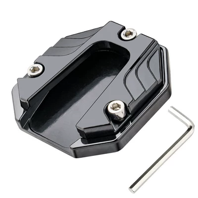 Motorcycle Kickstand Base, Electric Vehicle Side Stand Pad, Protective Cover, Anti-Slip Modification Parts for Electric Bikes (Motosiklet ləvazimatları və aksesuarları) - black-foot-pads-1-set-anti-slip-and-wear-resistant