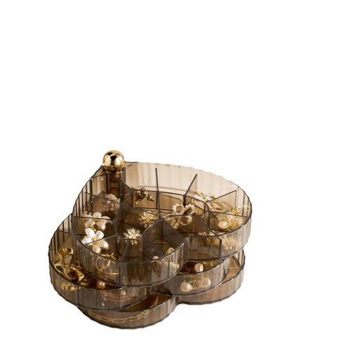 Light luxury Luzhimeng jewelry storage box multi-layer household jewelry box with lid desktop rotating necklace jewelry box