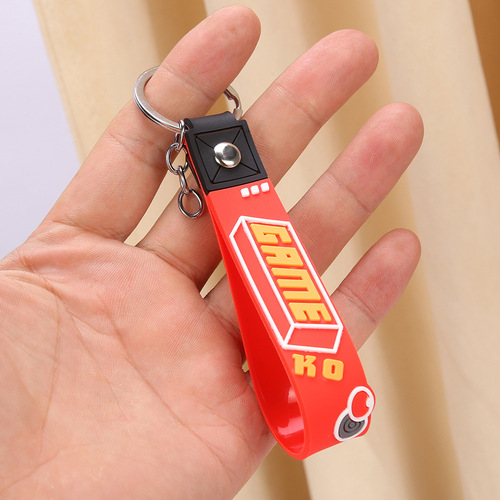 Creative cartoon trendy cool keychain, love couple keychain, school bag hook, car key ornament, small commodity wholesale