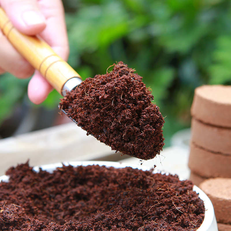 Bloque de cultivo de plántulas de césped comprimido suelo nutritivo para plantas de hierba y flores de tierra de coco de absorción de agua general fertilizante para cultivo de plántulas de tierra de coco torta circular