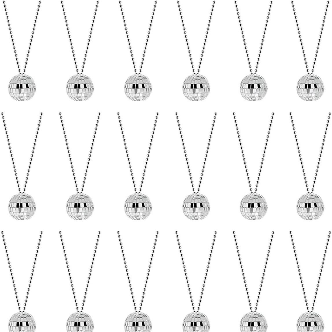 CL Cross-border fiesta espejo discoteca bola cadena de cuentas collar de fiesta Disco bola de plata mascarada vestir