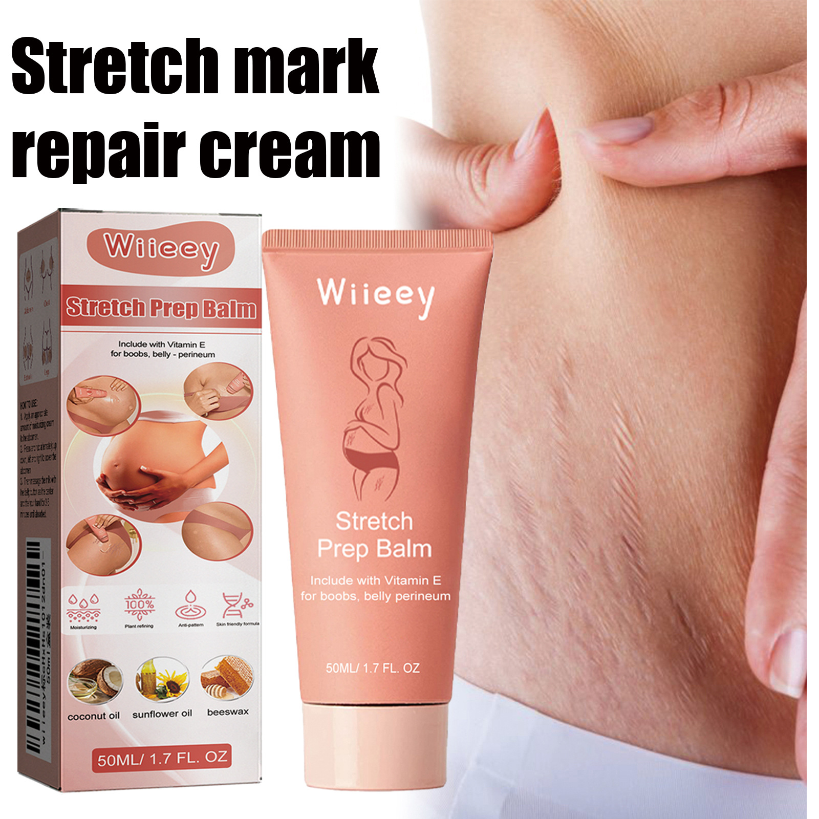 wiieey Postpartum brightening cream, smoothing medical massager, anti-wrinkle
