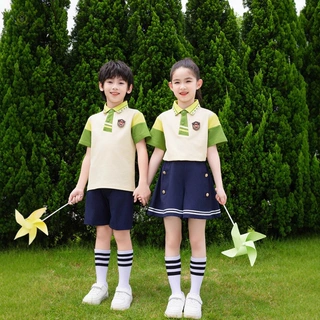 幼儿园园服夏季短袖套装运动会儿童装表演服两件套班服小学生校服