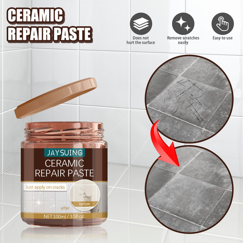 Jaysuing tile repair paste to repair ceramic cracks household stone floor tiles to repair pits and holes adhesive paste
