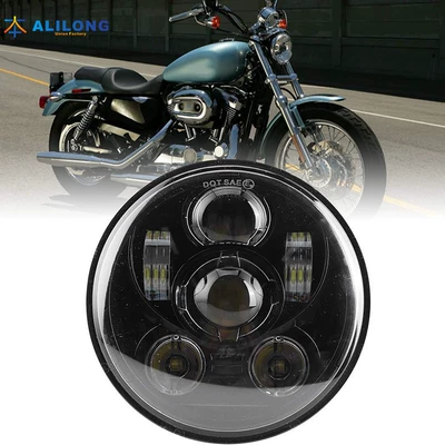 Suitable for Harley motorcycle modified headlight 5.75-inch 45W near high beam headlight calf modified headlight (Motorcycle headlights, headlights)