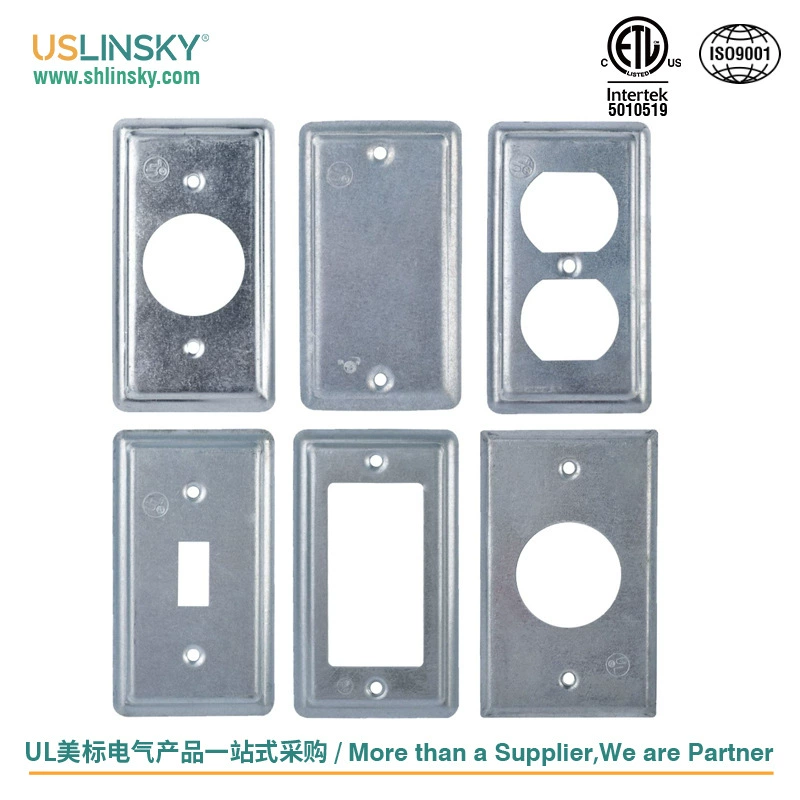 Uslinsky Lingtian ETL Американский стандарт оцинкованный лист 4*2inch панель пустая крышка панель переключателя пожарной розетки