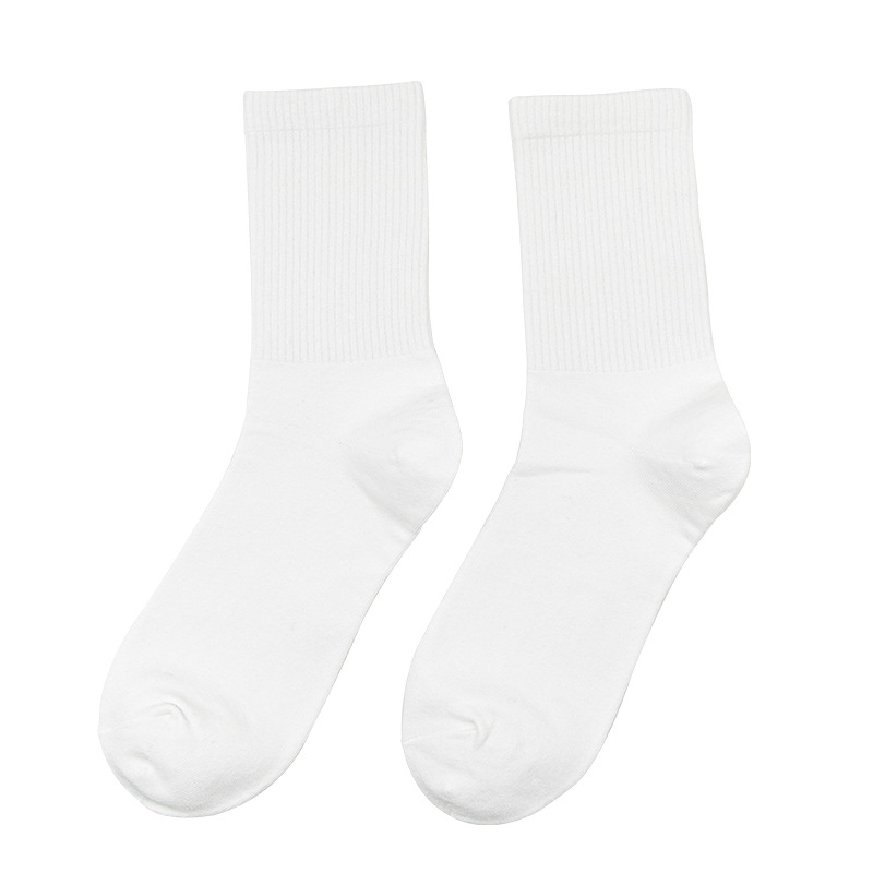 Chongde calcetines blancos medias de otoño e invierno ins moda calcetines de ternera calcetines JK calcetines de algodón puro fino algodón pila Calcetines