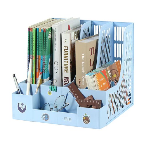 Desk Large Capacity Bookshelf Multifunctional Multi-layer Storage Box Student File Basket Sorting Rack Document Storage Rack