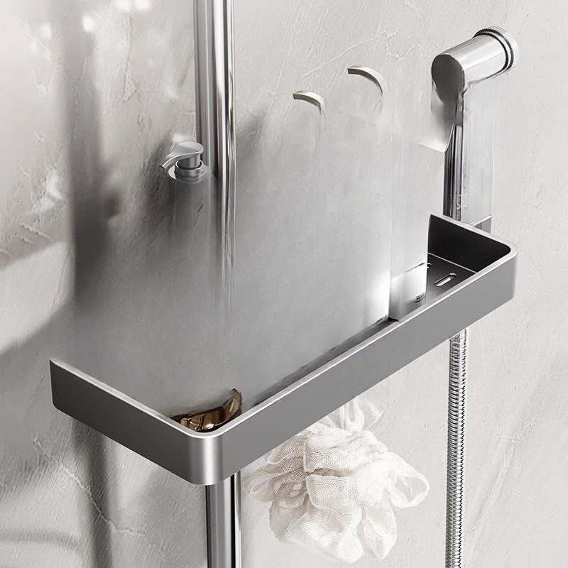 Shower Head Holder Rack for Shower Room, Punch-Free Storage Rack for Shower Head, Bathroom Tray for Shower Gel