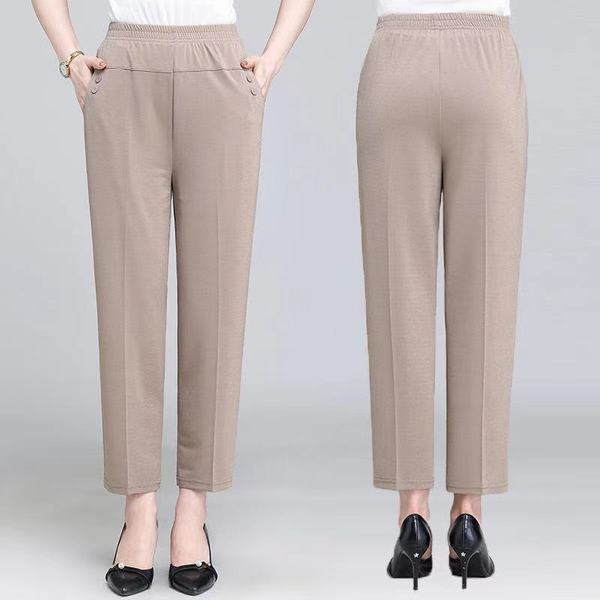 Summer thin elastic base trousers