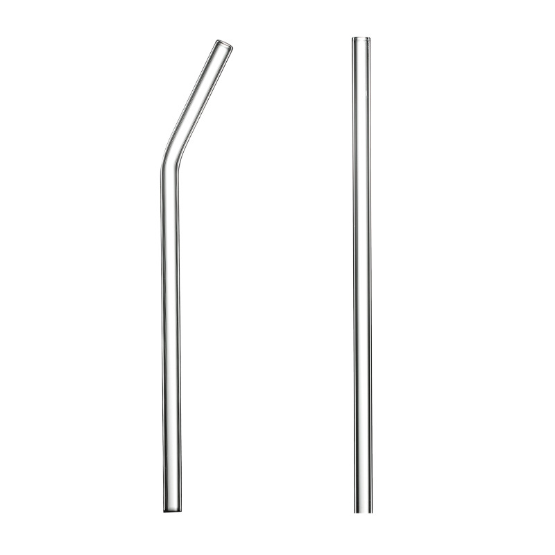 Transparent glass straw
